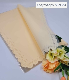 Пленка калька, матовая БЛИДО-ОРАНЖЕВАЯ С ПОЛПРОЗРАЧНЫМ СЕТИМ, в листах 58*58см, 60мкр 363084 фото