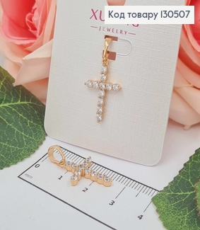Крестик из камней, 2*1,3см, Xuping 18K 130507 фото