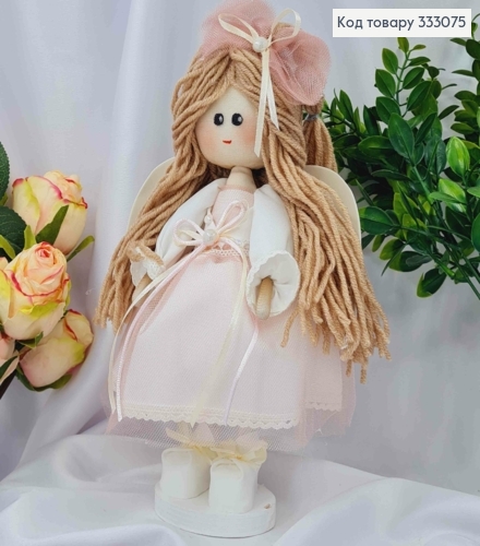 Кукла Девочка "АНГЕЛ" в Розовом наряде, высота 26см, ручная работа, Украина 333075 фото 1