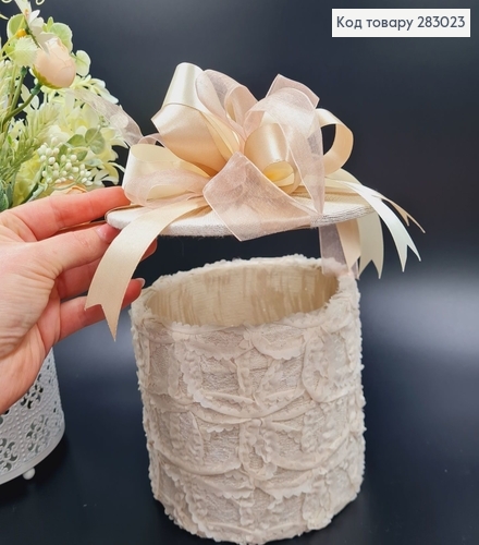 Коробка подарочная 13*17см БАНТпудровий, ручная работа, Украина 283023 фото 4