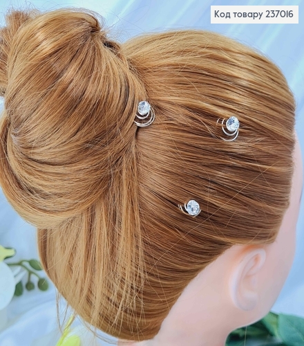 Вкрутка в волосы с камнем 0,7см, цена за 12шт 237016 фото 2