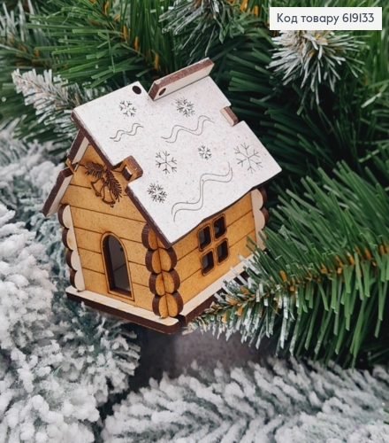 Дом деревянний с узорами на крыше, 6,5*6*5,5мс, Украина 619133 фото 1