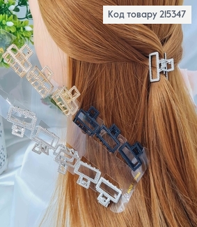 Краб металл 2,5см, Прямоугольная Цепочка, в ассорт. 215347 фото