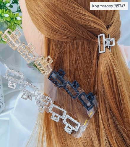 Краб металл 2,5см, Прямоугольная Цепочка, в ассорт. 215347 фото 1