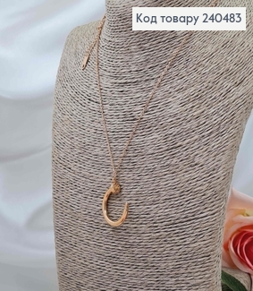 Ланцюжок, золотого кольору, з підвіскою Цвяшком з камінцями, Картьє, 42+5см, сталь Stainless Steel 240483 фото