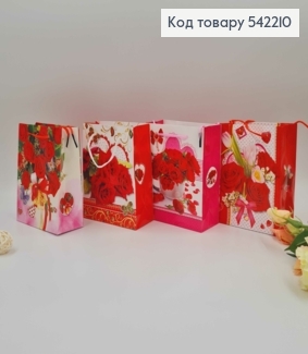 Пакет бумажный, "Букеты Роз" в ассорт. 14,5*12*5,5см 542210 фото