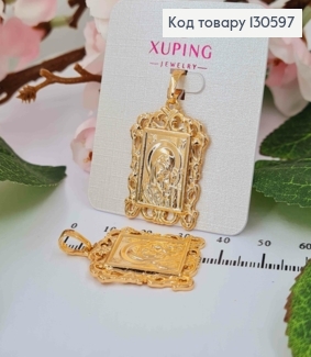 Подвеска - иконка Божья Мать прямоугольная, размер 2,5*2см, колечко 7мм, Xuping 18K 130597 фото