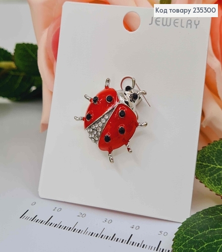 Брошь БЕДРИК, серебряного цвета, 2,5см 235300 фото 1