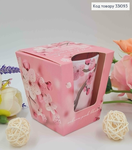 Аромасвічка стакан CHERRY BLOSSOM (sakura pink blush), 115г/30год. горіння, Польща 331093 фото 1