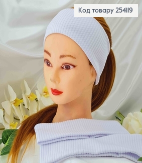 Повязка рубчик Мустанг, Белого цвета, 23*7см 254119 фото