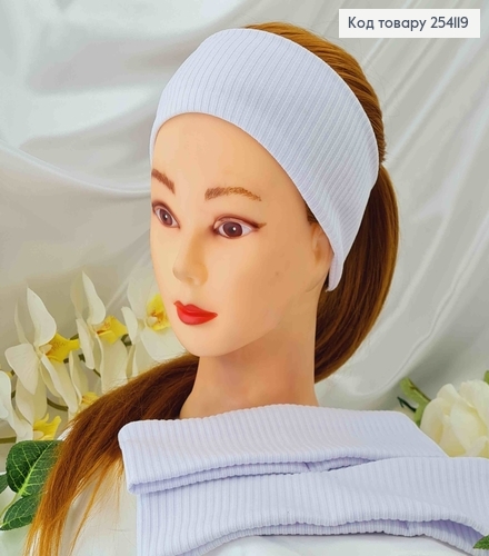 Повязка рубчик Мустанг, Белого цвета, 23*7см 254119 фото 1