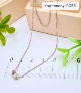 Цепочка родованная КРУЧЕНОЕ плетение, длина 35см, Xuping 190521 фото