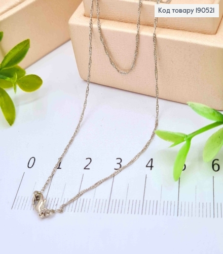 Цепочка родованная КРУЧЕНОЕ плетение, длина 35см, Xuping 190521 фото 1