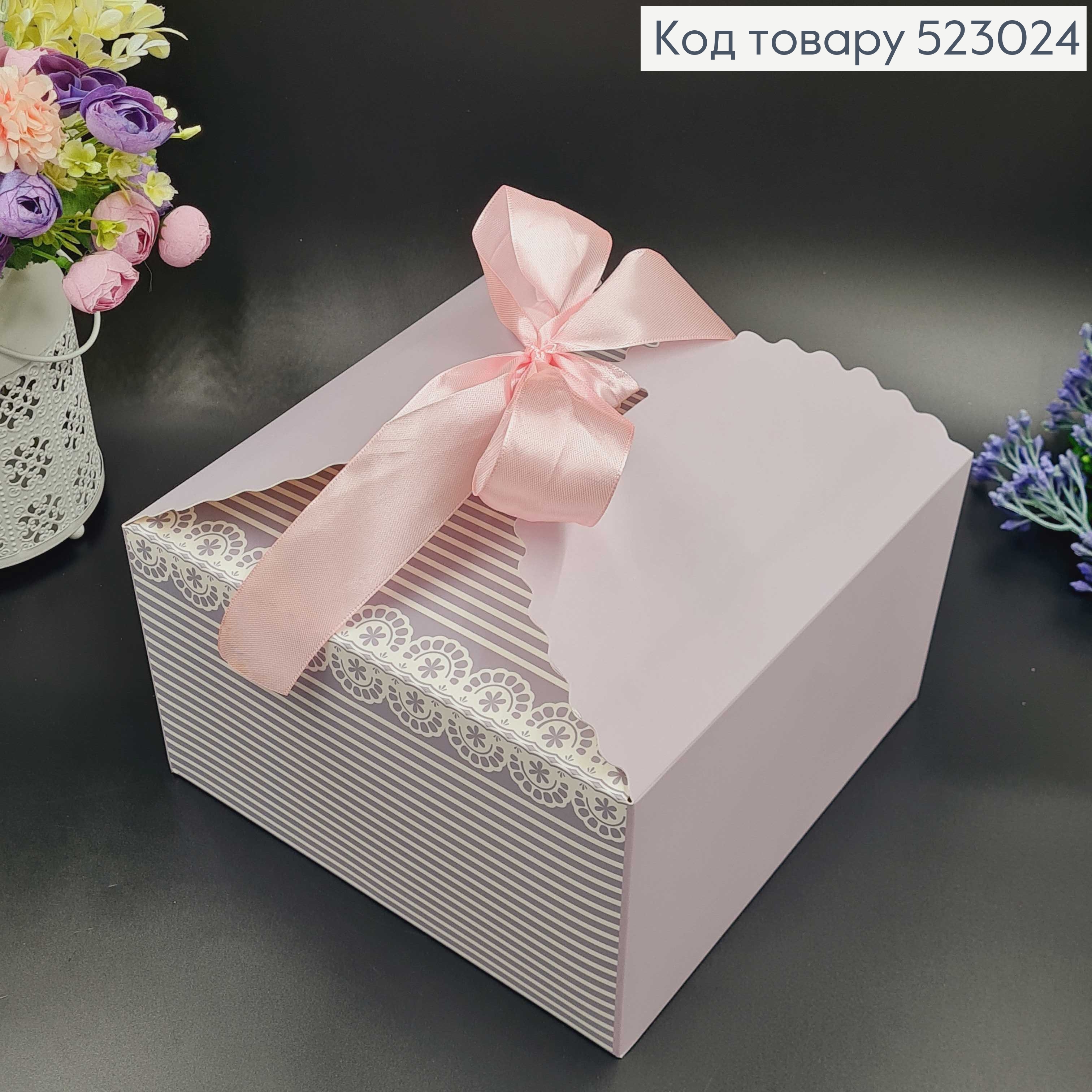 Коробка складная "Кружево", 23х14,5х23см, в ассорт. 523024 фото 3