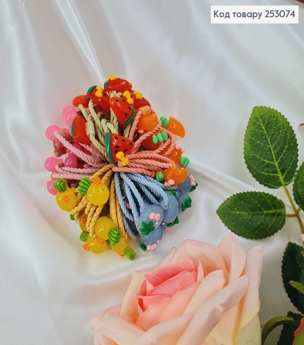 Резинка детская ФРУКТЫ (50шт)   в асорт. 253074 фото 1