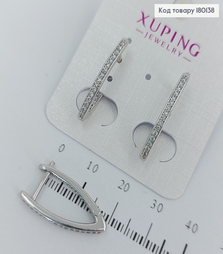 Серьги стренлы с камнями  медицинское золото Xuping 180138 фото 1