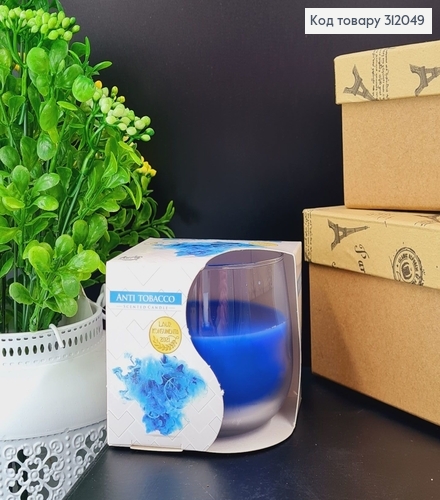 Аромасвеча стакан BISPOL  Антытабак 130 г/24 годин, 71-69 312049 фото 1