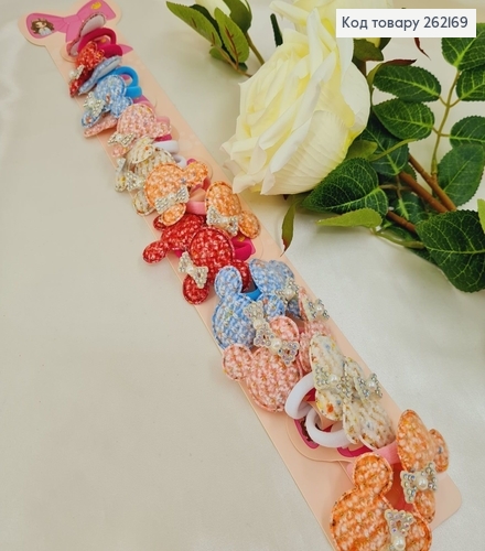 Резинка детская Минни с бантом  цветная 20 шт/уп 262169 фото 1