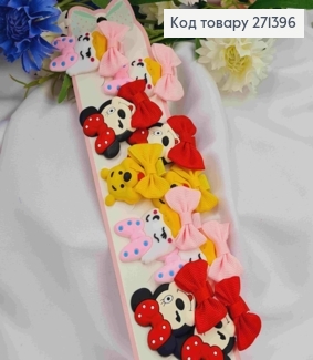Набір  дитячих заколок (20шт) ПЕРСОНАЖІ DISNEY, розмір 4*3см, заколка стріла 3см, ЯСКРАВИХ кольорів 271396 фото