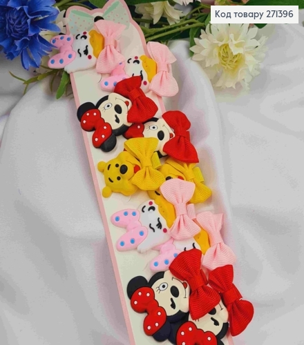 Набір  дитячих заколок (20шт) ПЕРСОНАЖІ DISNEY, розмір 4*3см, заколка стріла 3см, ЯСКРАВИХ кольорів 271396 фото 1