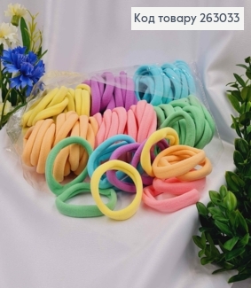 Резинка диаметр 5см, микрофибра, пастельные цвета, в ассортименте 263033 фото