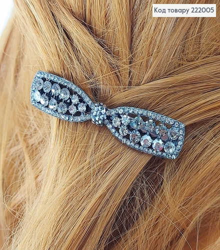 Заколка автомат металл бантик 6 см 222005 фото 3