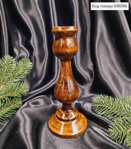 Подсвечник деревянный "ДУБ МОРЕНЫЙ", высота 17,5см, ручная работа, Украина. 691096 фото 1