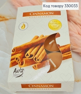 Аромасвічка таблетка BISPOL  кориця  6 шт/4 годин, 15-65 330033 фото