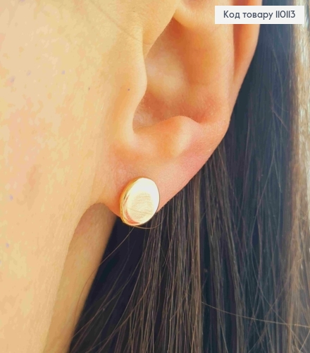 Серьги гвоздики "Монетки", размер 0,8 см, Xuping 18K 110113 фото 2