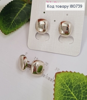 Сережки родированые Квадраты, 1,1см, Xuping 180739 фото