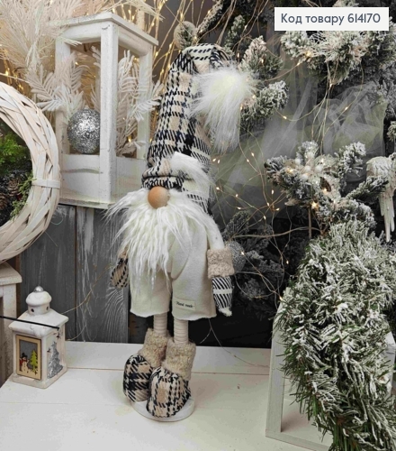 Гном "Скандинавський" в БЕЖЕВОМУ вбранні, 54см, ручна робота, Україна 614170 фото 1