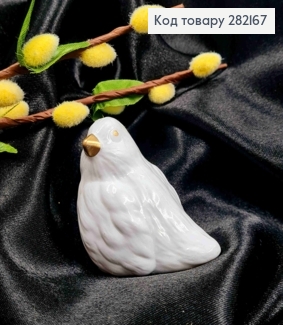 Фігурка "ГОРОБЧИК", (пластик), БІЛОГО кольору, 5*5,5см 282167 фото