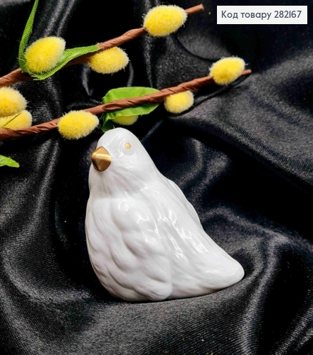 Фигурка "ВОРОБЕЙ", (пластик), БЕЛОГО цвета, 5*5,5см 282167 фото 1