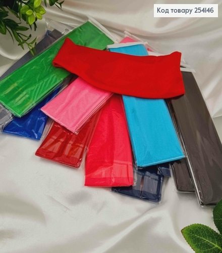 Пов'язка однотонна (20*5см), в асортименті, Китай 254146 фото 1