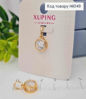 Кулон Сверкающий камень в оправе, 0,9см, Xuping 18К. 141049 фото