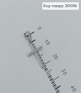 Крестик 1х2см родироване медзолото Xuping 210056 фото