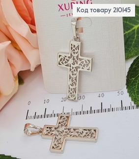 Крестик родованный, с вензелями 3*2см, Xuping  210145 фото