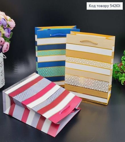 Пакет бумажный "Геометрические Лабиринты", 18х23х8см, в ассорт. 542101 фото 3