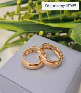 Серьги кольца "Классические", ширина 5,5мм, диаметр 2,3см, Xuping 18K 117965 фото