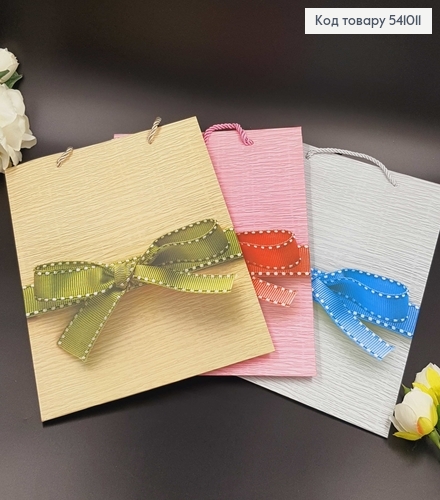 Пакет бумажный средний Бант 32,5х25,5 см в асс. 541011 фото 3