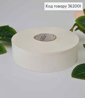 Лента полипропиленовая, БЕЛАЯ, с серебряным кантом, шир. 3см, дл. 100ярд. 362001 фото