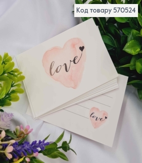 Мини открытка (10шт) "Love" 7*10 см, Украина 570524 фото