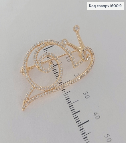 Брошка Равлик   з камніцями  18К  Xuping 160019 фото 1