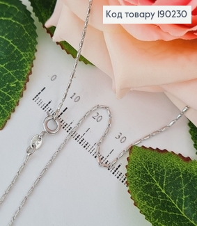 Цепочка родованная круглые пластинки 1мм, длина 45см, Xuping  190230 фото