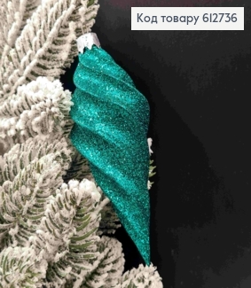 Фигурка блеск "БУРУЛЬКА №1", ЗЕЛЕНАЯ, 11*4см, украшение пластиковое, Украина 612736 фото