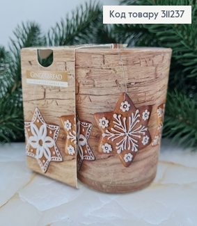 Аромасвечка стакан BISPOL Имбирное печенье 100 г/22 часов, 72s-23 322024 фото