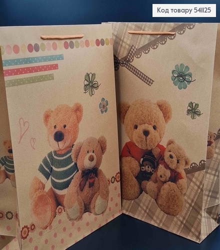 Пакет паперовий, крафт "Ведмедики" 31*41*10см в асорт. 541125 фото 2