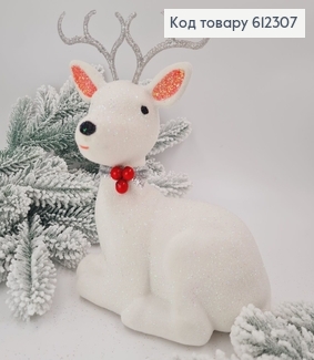 Новогодняя фигура Олень Бархат, 20*19см, Украина 612307 фото