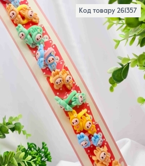 Набор резинок (24шт), LABUBU, Яркие цвета, резинка 2см, фигурки 3см 261357 фото