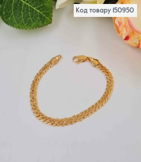 Браслет фактурное ромбовое плетение, 0,5см, дл. 16см, Xuping 18K 150950 фото